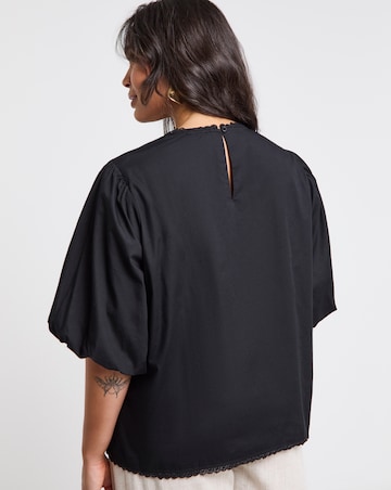 Broderie Puff Sleeve Blouse