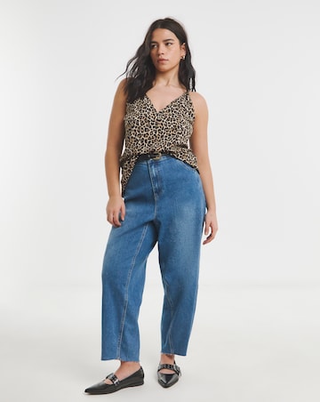 Simply Be V Neck Leopard Print Cami