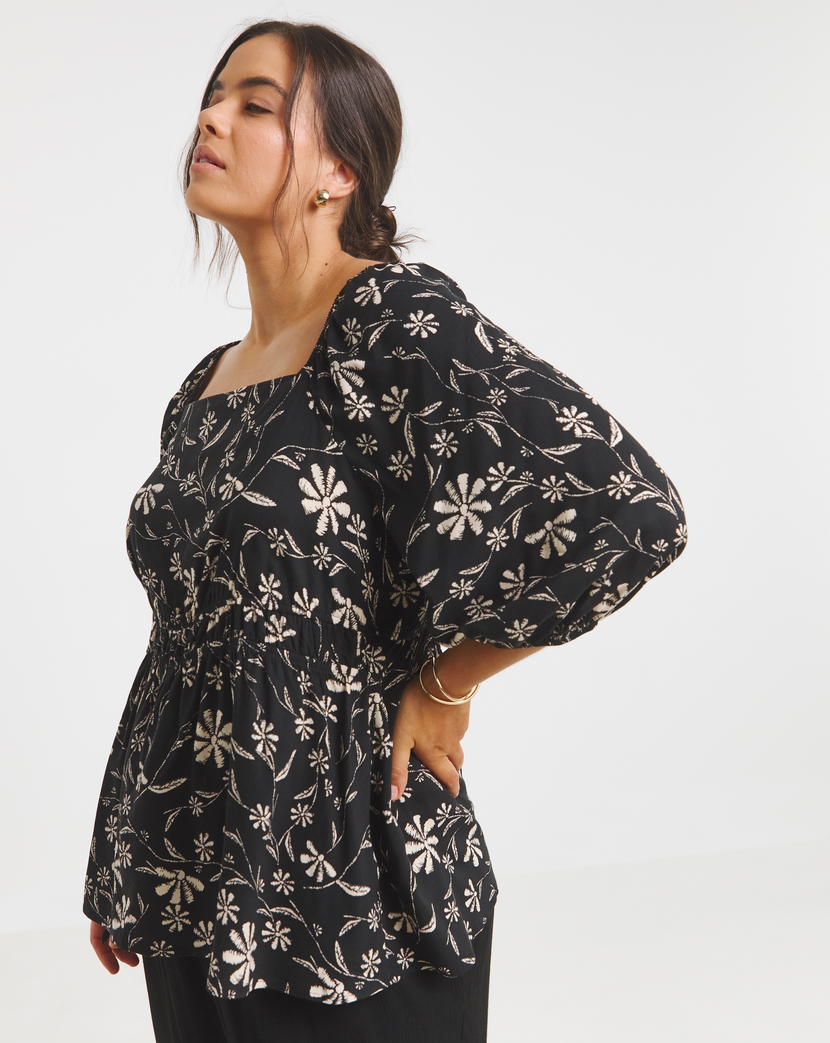 Simply Be Ditsy Print Blouse