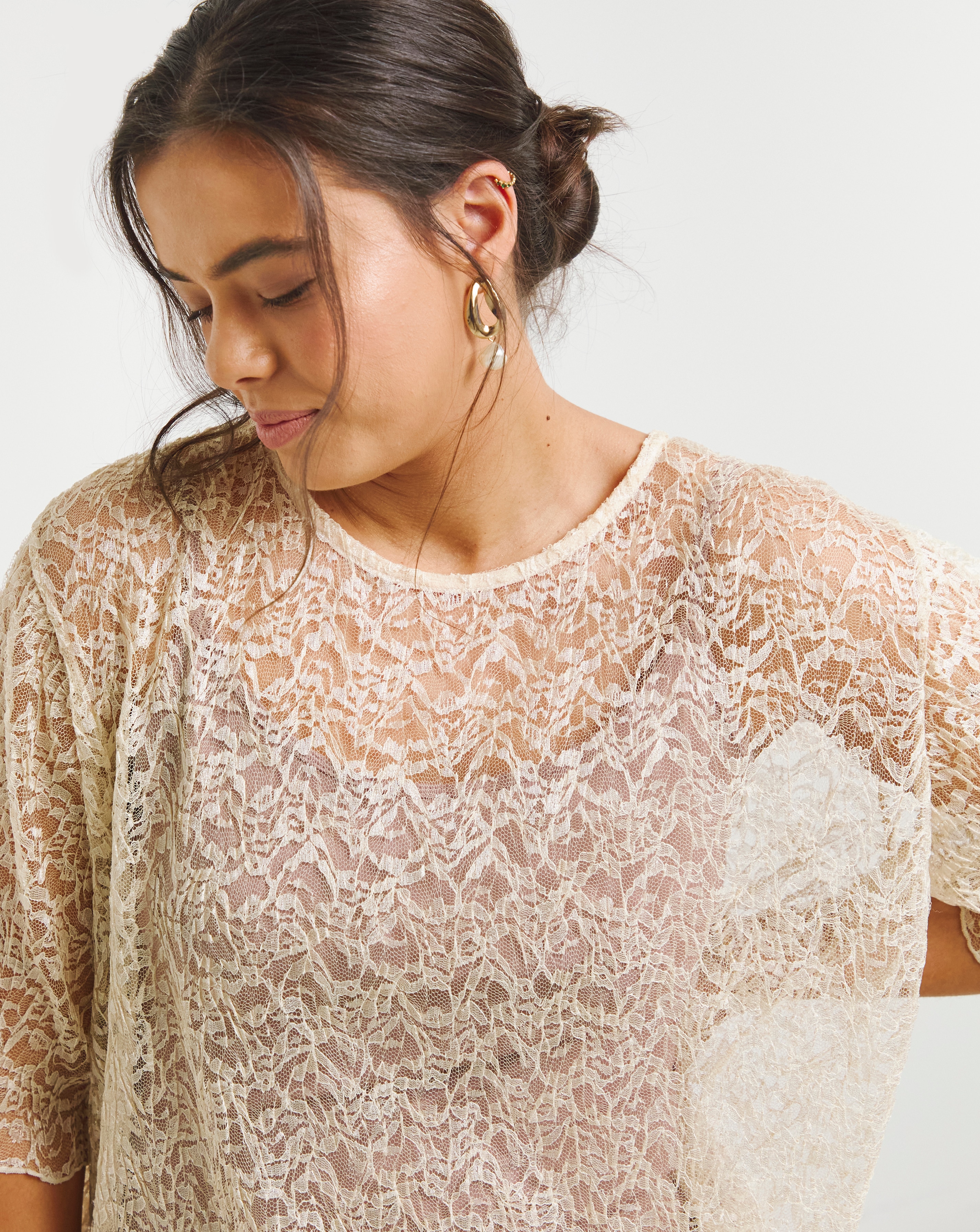 Simply Be Lace Boxy Top