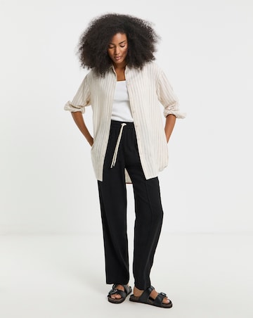 Simply Be Stripe Linen Mix Shirt