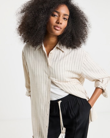 Simply Be Stripe Linen Mix Shirt