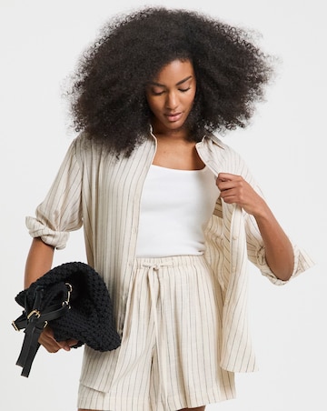 Simply Be Stripe Linen Mix Shirt