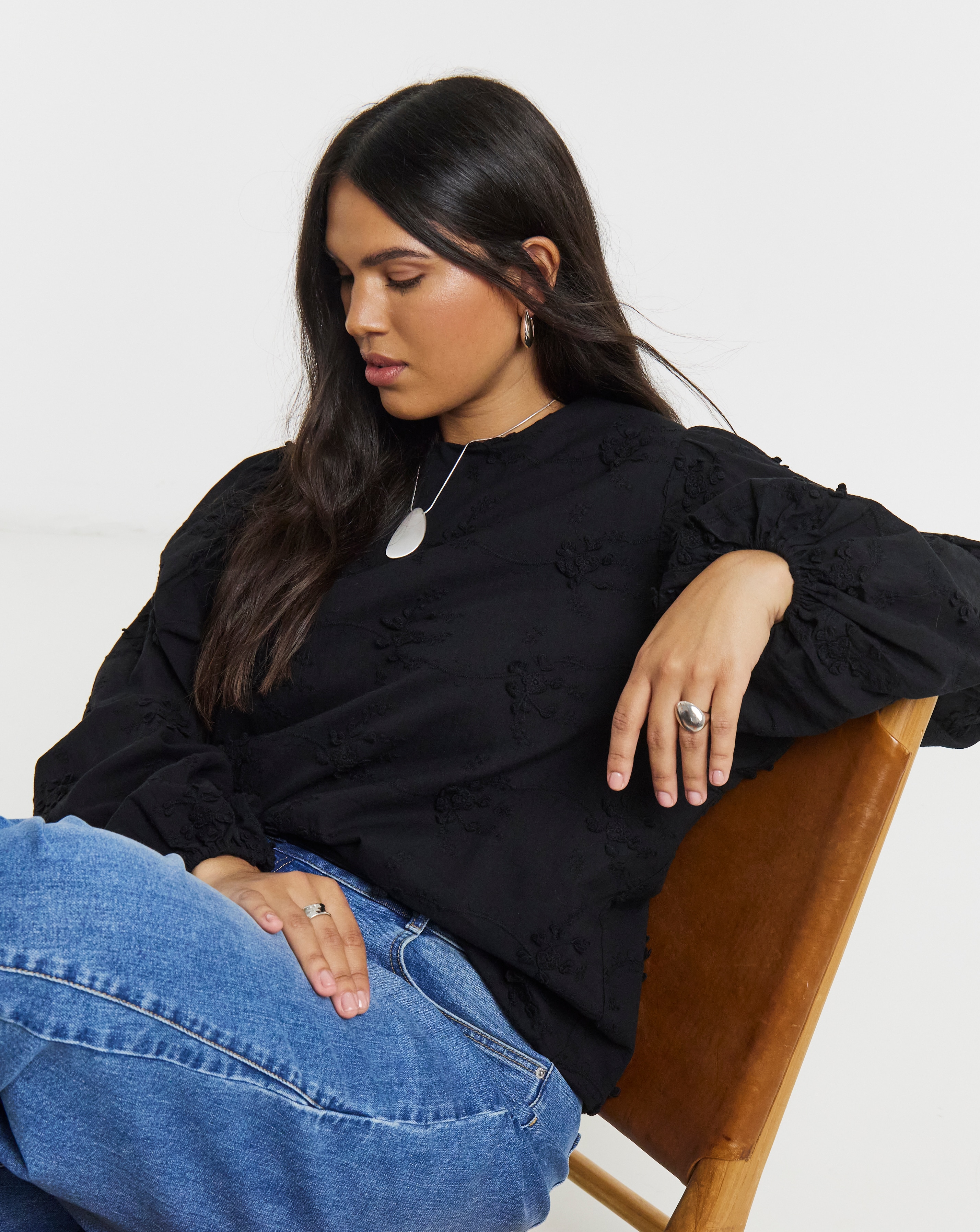 New In - Simply Be Exaggerated Sleeve Top