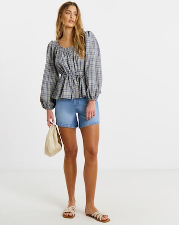 Cinch Square Neck Blouse