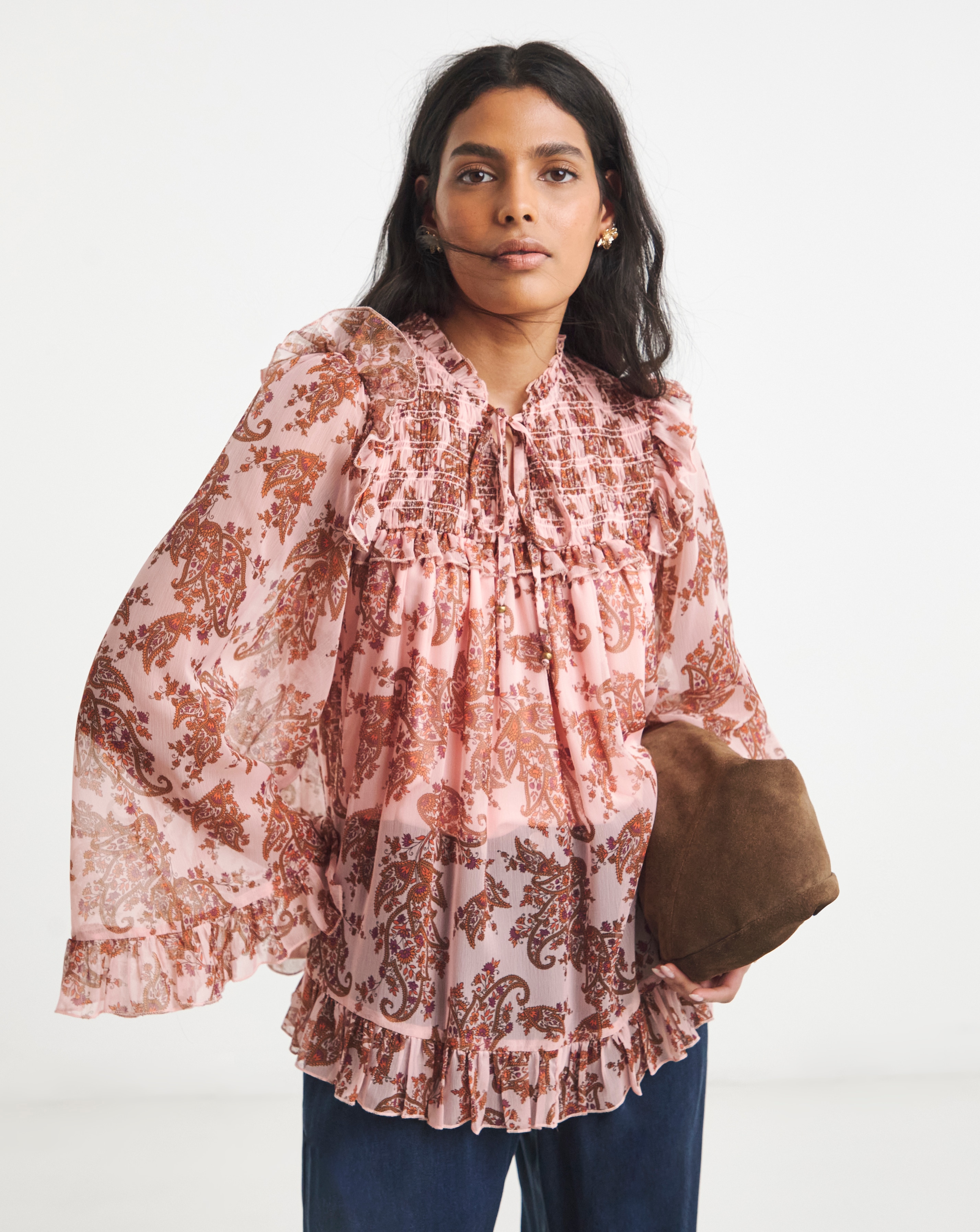 Chiffon Yoke Detail Blouse