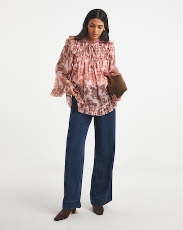 Chiffon Yoke Detail Blouse