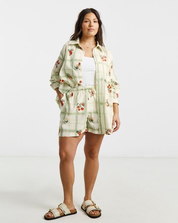 Fruit Print Boxy Shirt
