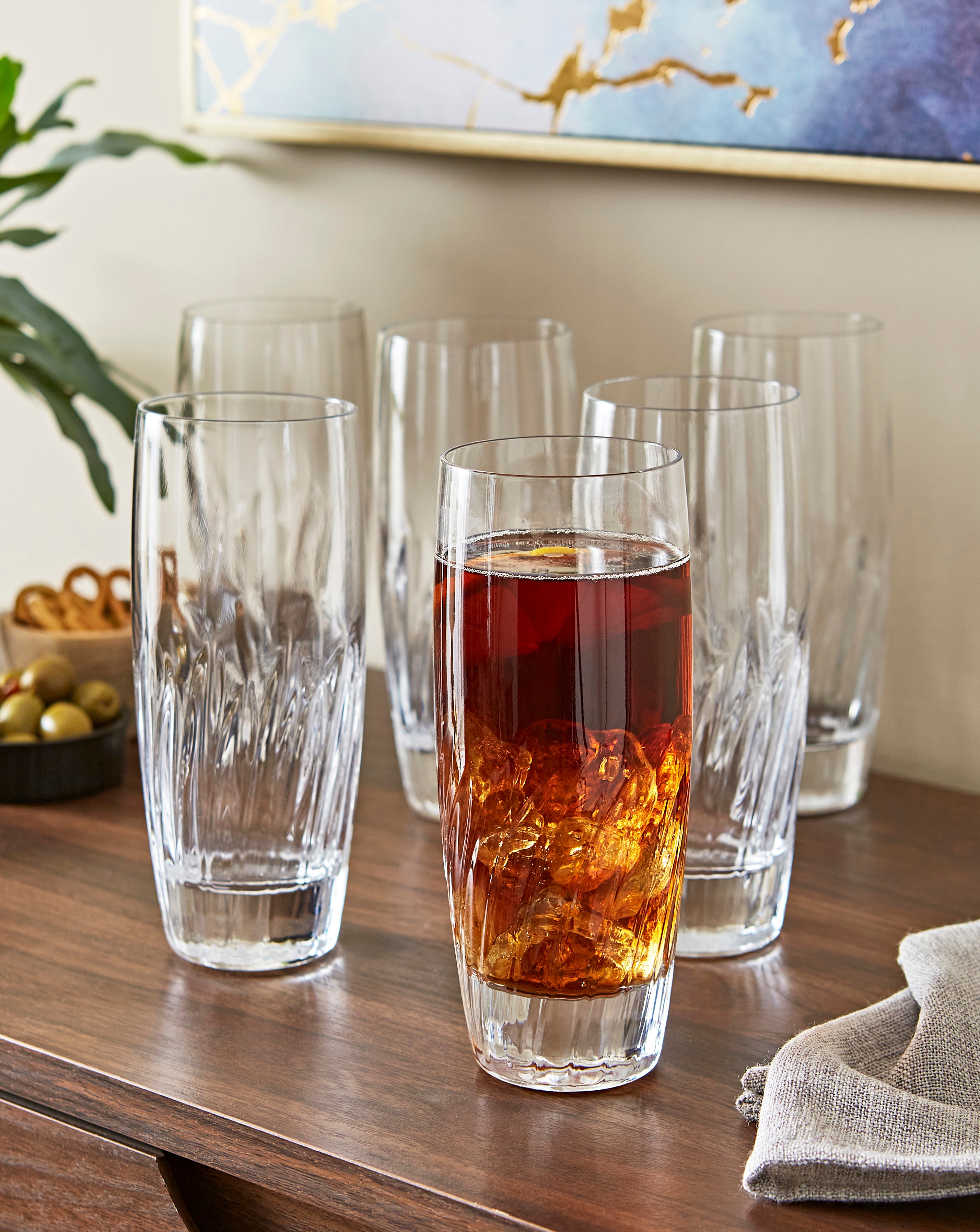 Luigi Bormioli Set Of 6 Hi-Ball Glasses