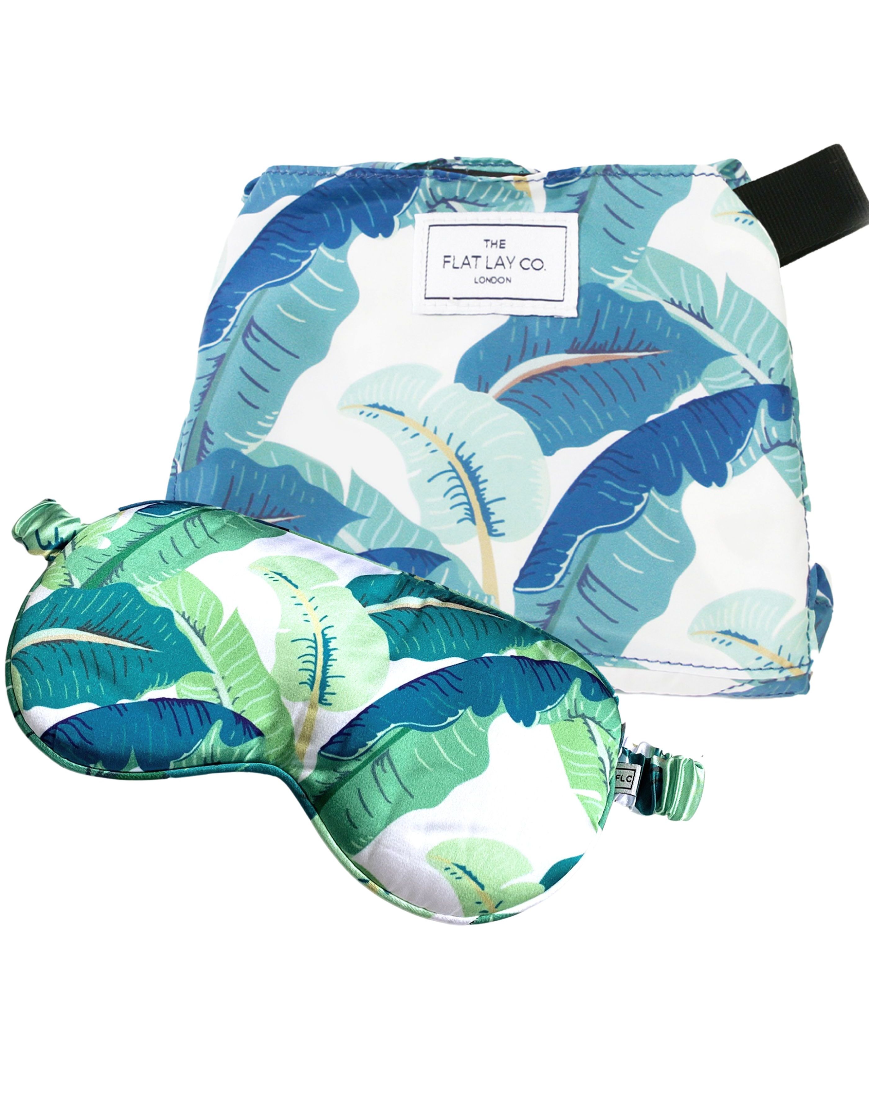 The Flat Lay Tropical Leaves Makeup Bag