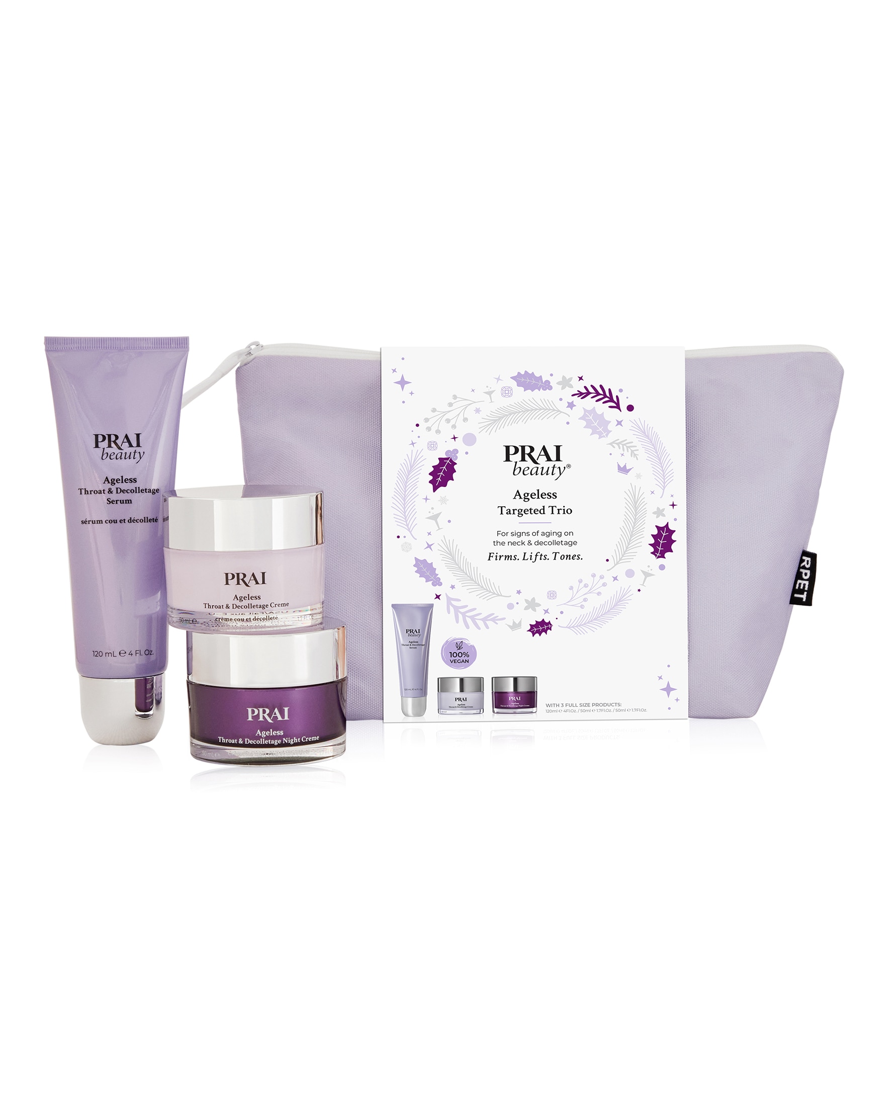 PRAI Beauty Ageless Heroes Purple Bag
