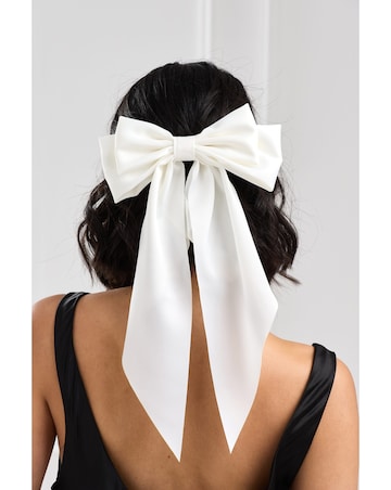 Jon Richard Ivory Satin Bow - Gift Pouch