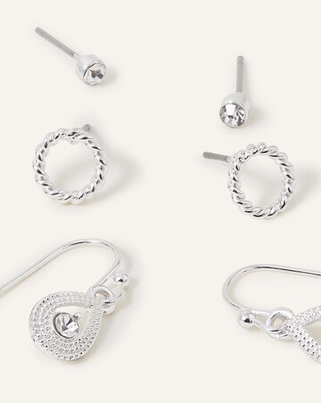 Accessorize Crystal Earrings Set of 3