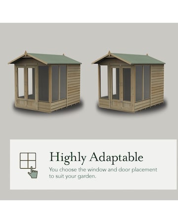 4LIFE Apex Summerhouse 8x6 - Double Door - 4 Window (Home Delivery)