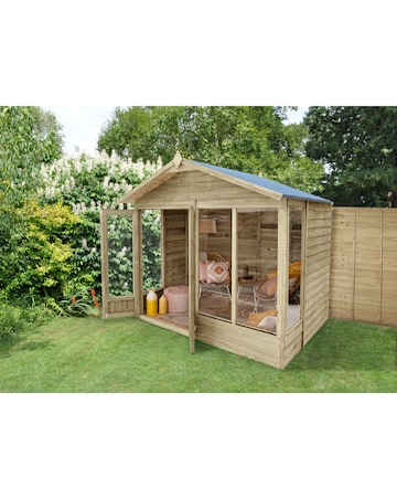 4LIFE Apex Summerhouse 8x6 - Double Door - 4 Window (Home Delivery)