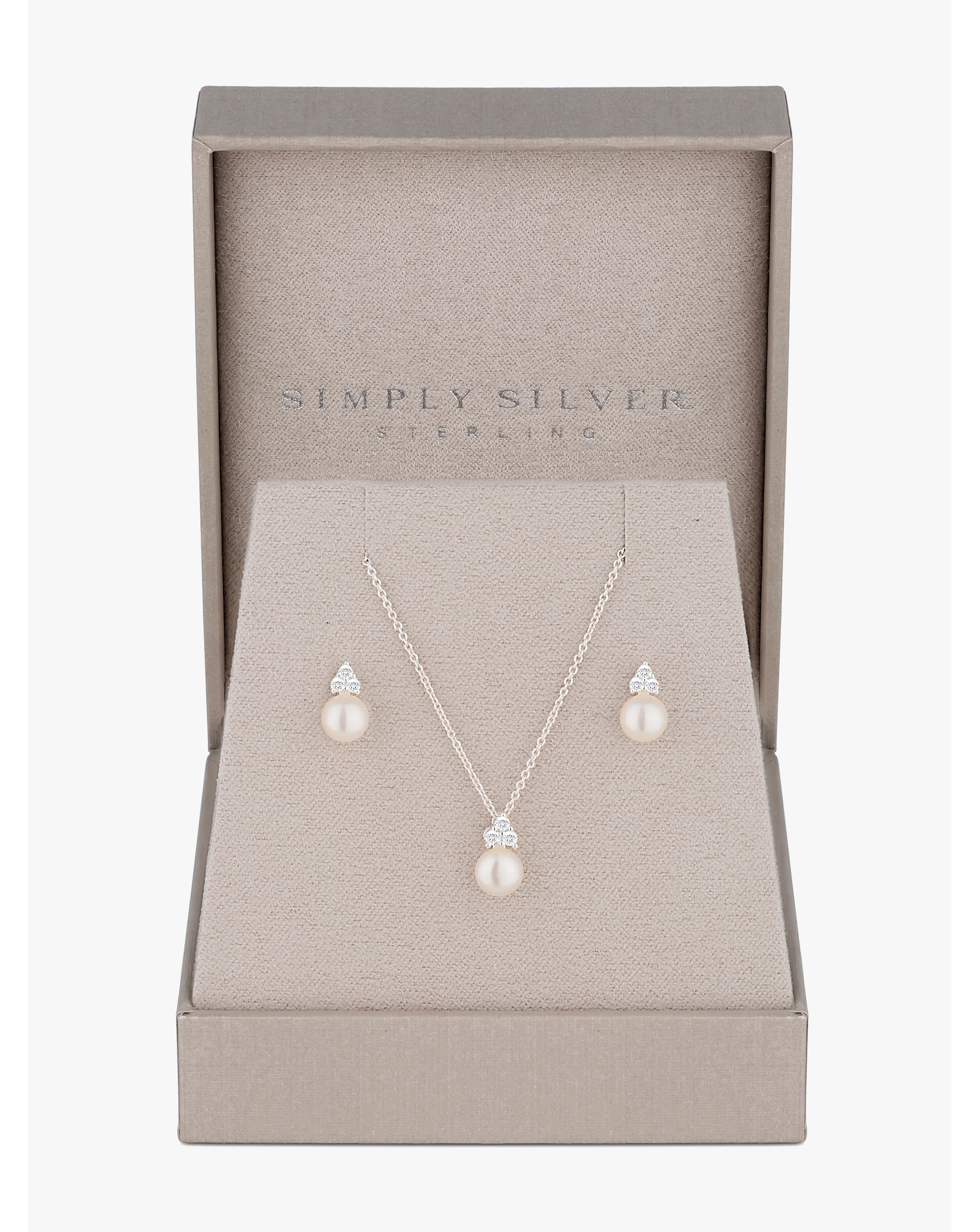 Sterling Silver Freshwater Pearl Box Set