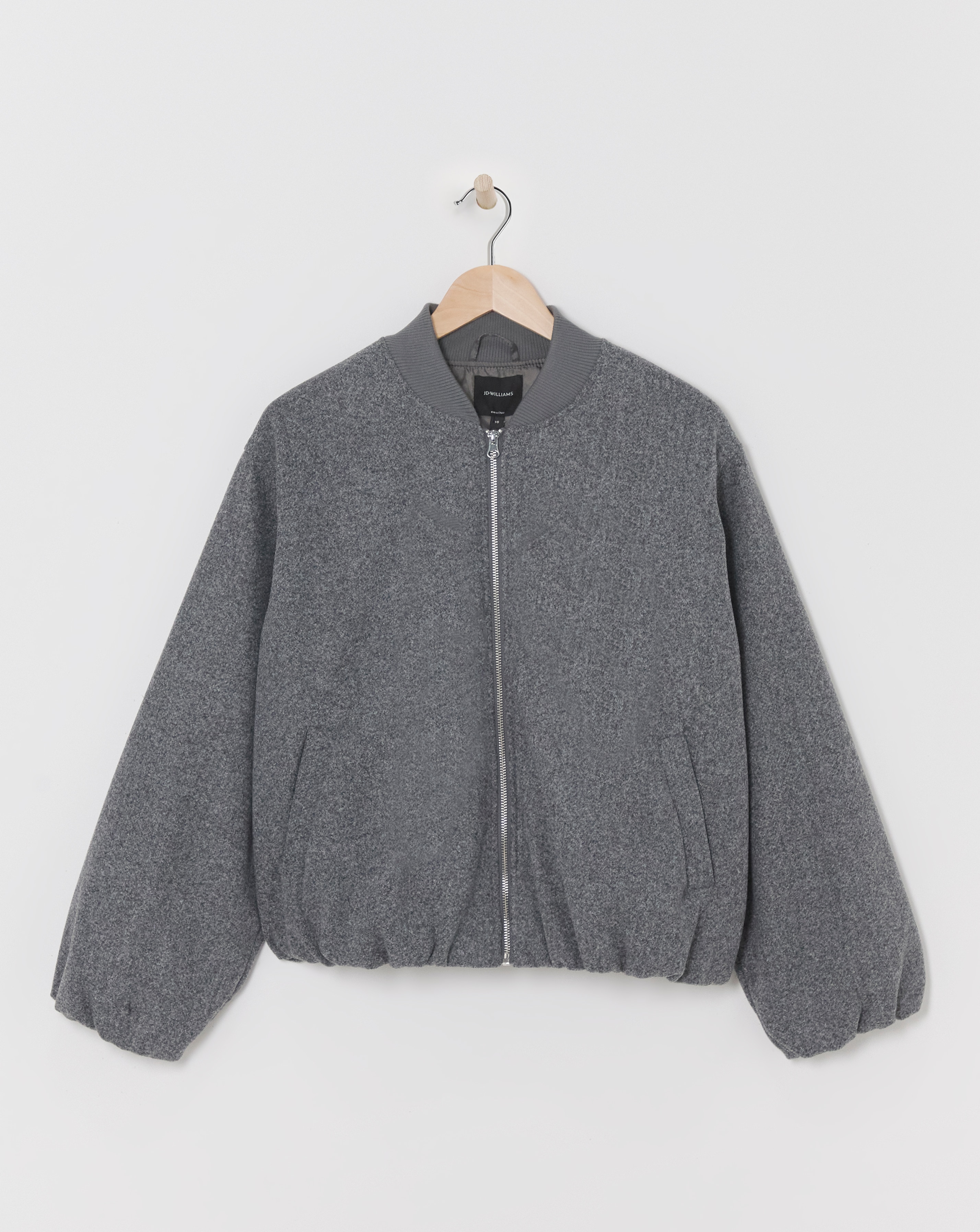 Wool Like Bomber Jacket