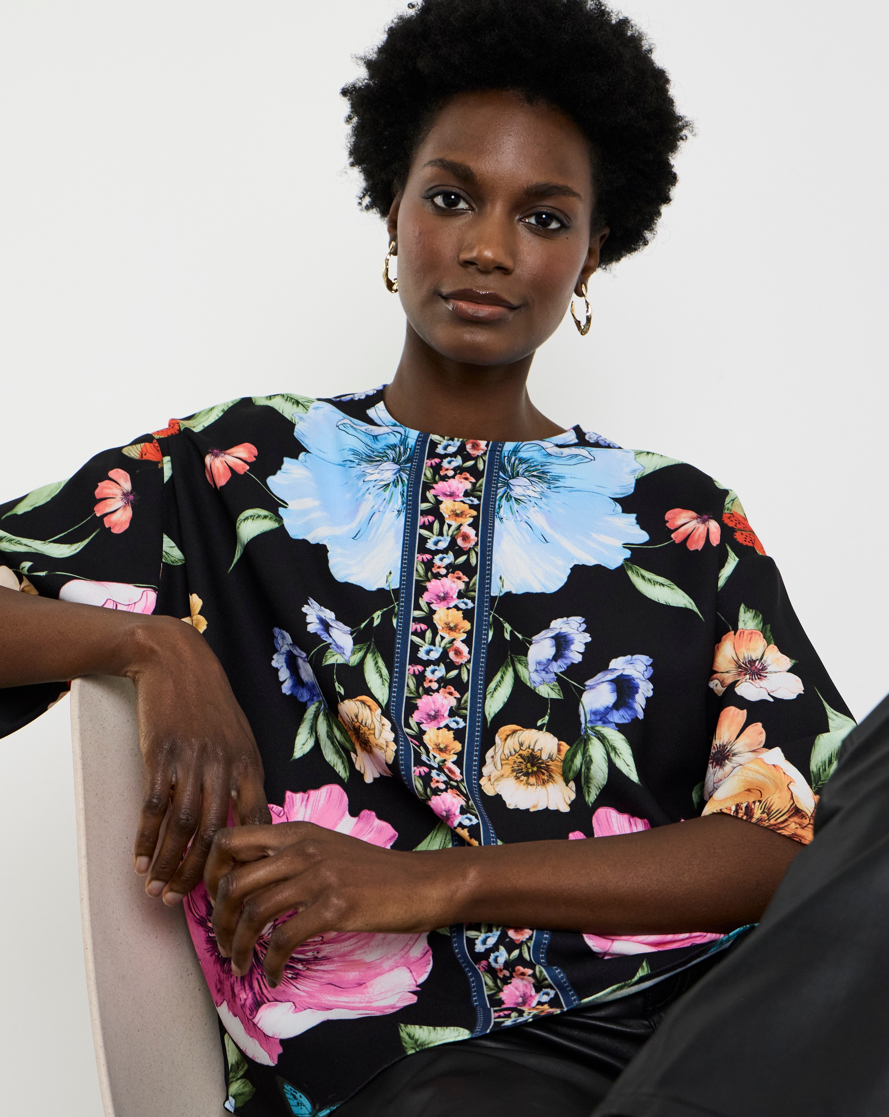 New In - Joanna Hope Floral Printed Blouse