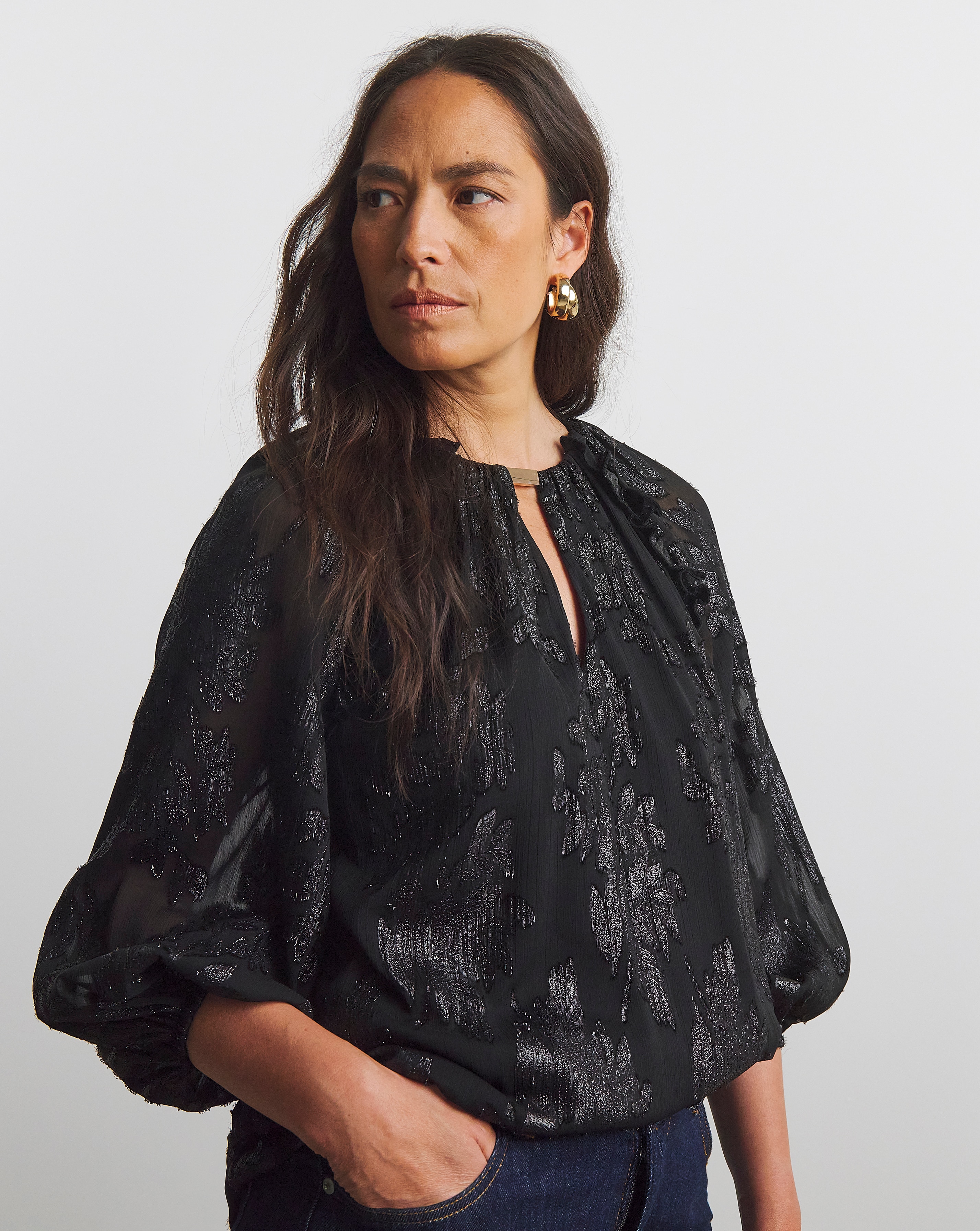 Joanna Hope Lurex Blouse