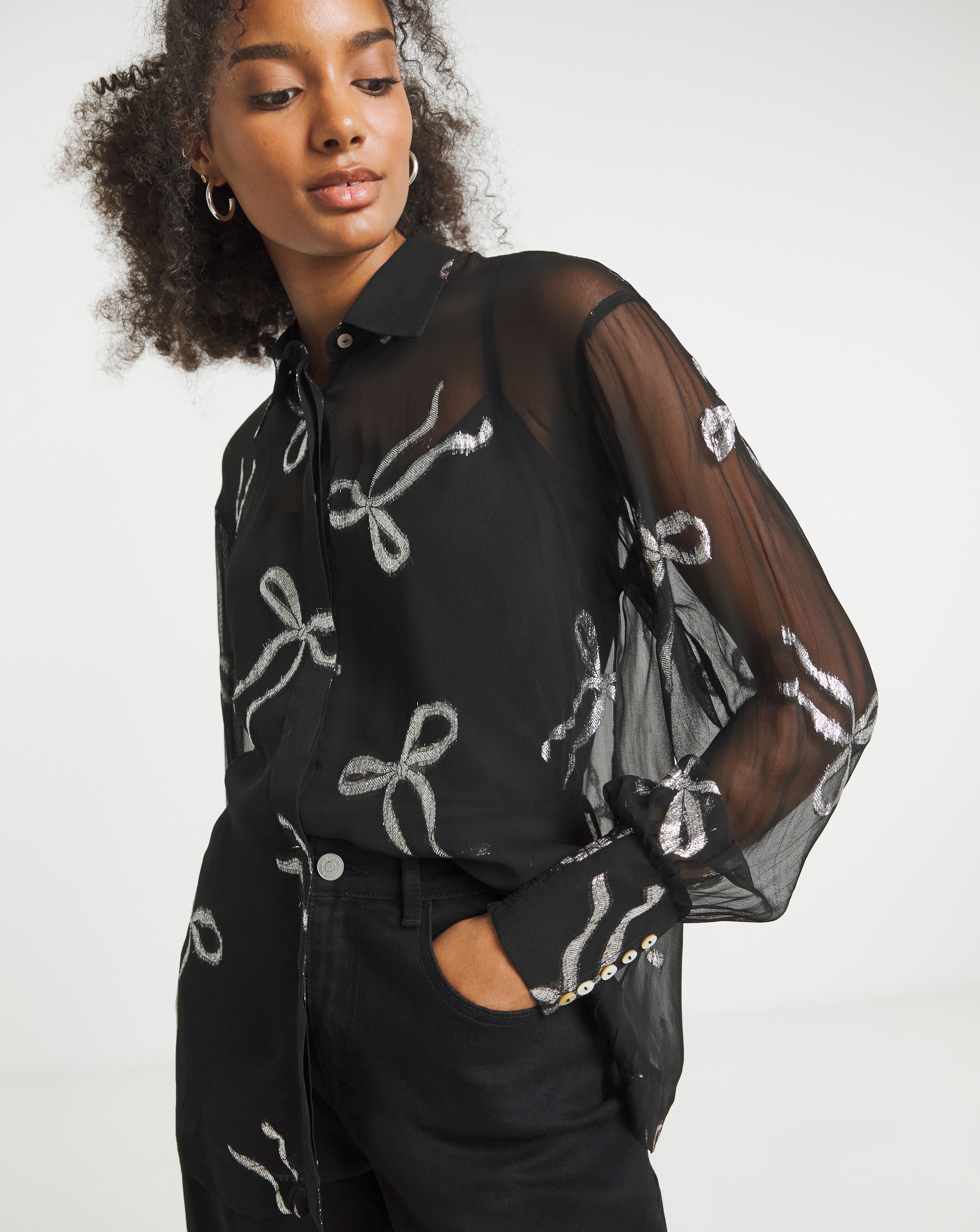 Joanna Hope Crinkle Shirt