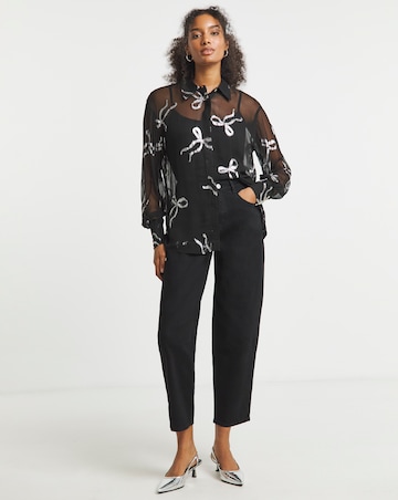 Joanna Hope Printed Crinkle Shirt