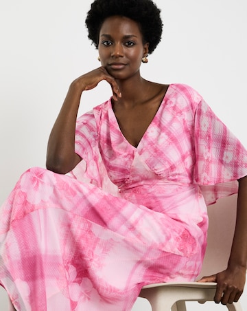 Joanna Hope Tea Dress With Cape Sleeve