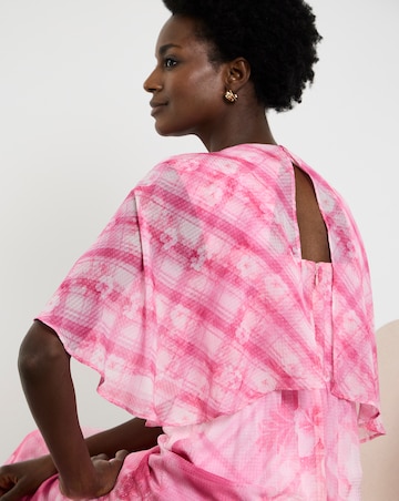 Joanna Hope Tea Dress With Cape Sleeve