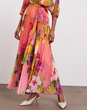 Joanna Hope Printed Pleat Maxi Dress