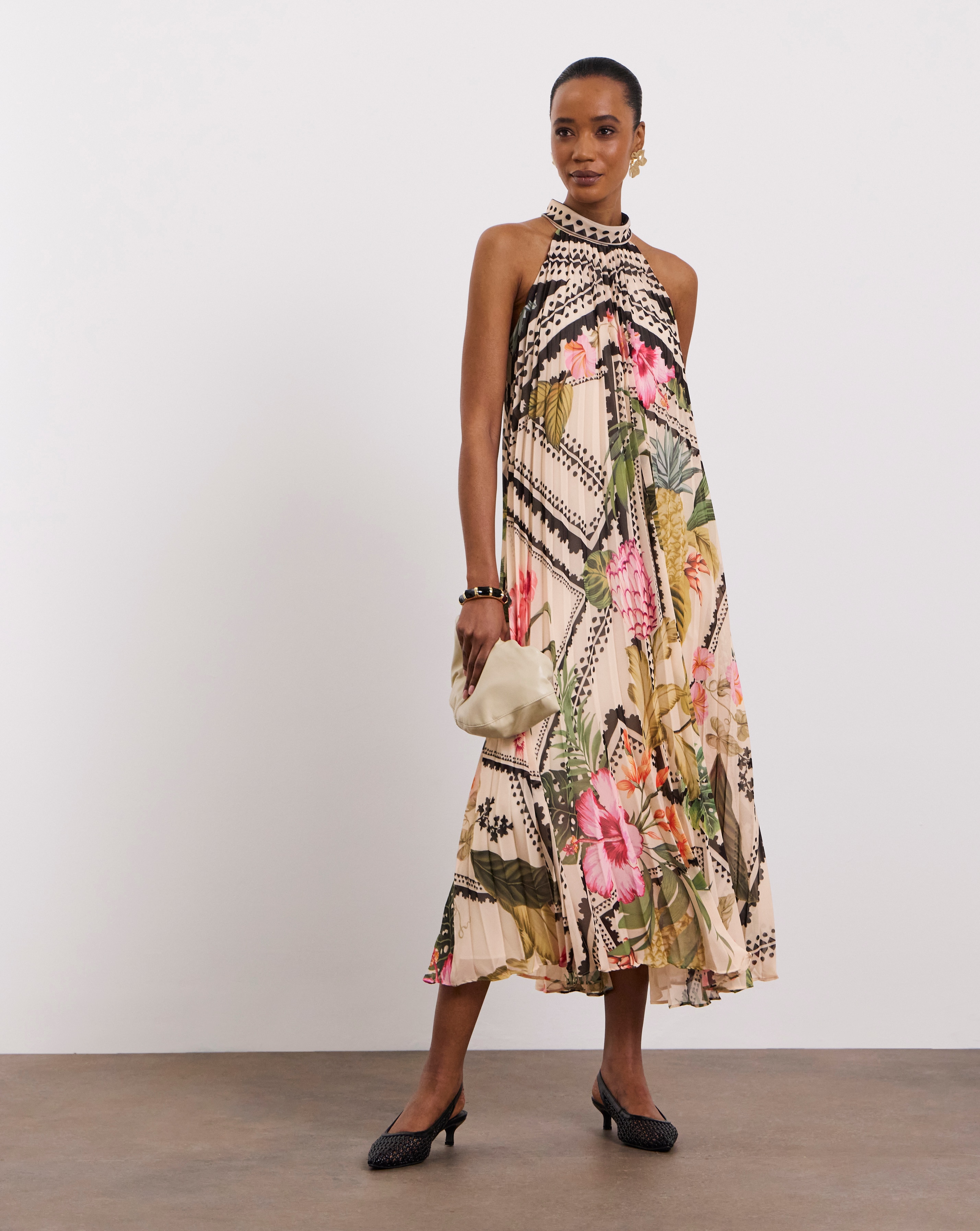 New In - Joanna Hope Pleated Trapeze Dress