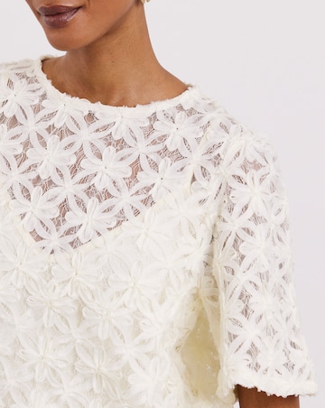 Joanna Hope Textured Floral Blouse