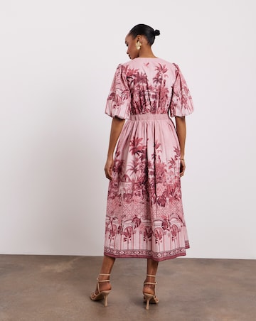 Joanna Hope Cotton Poplin Printed Dress