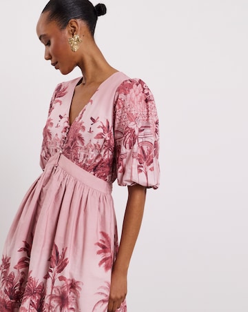 Joanna Hope Cotton Poplin Printed Dress