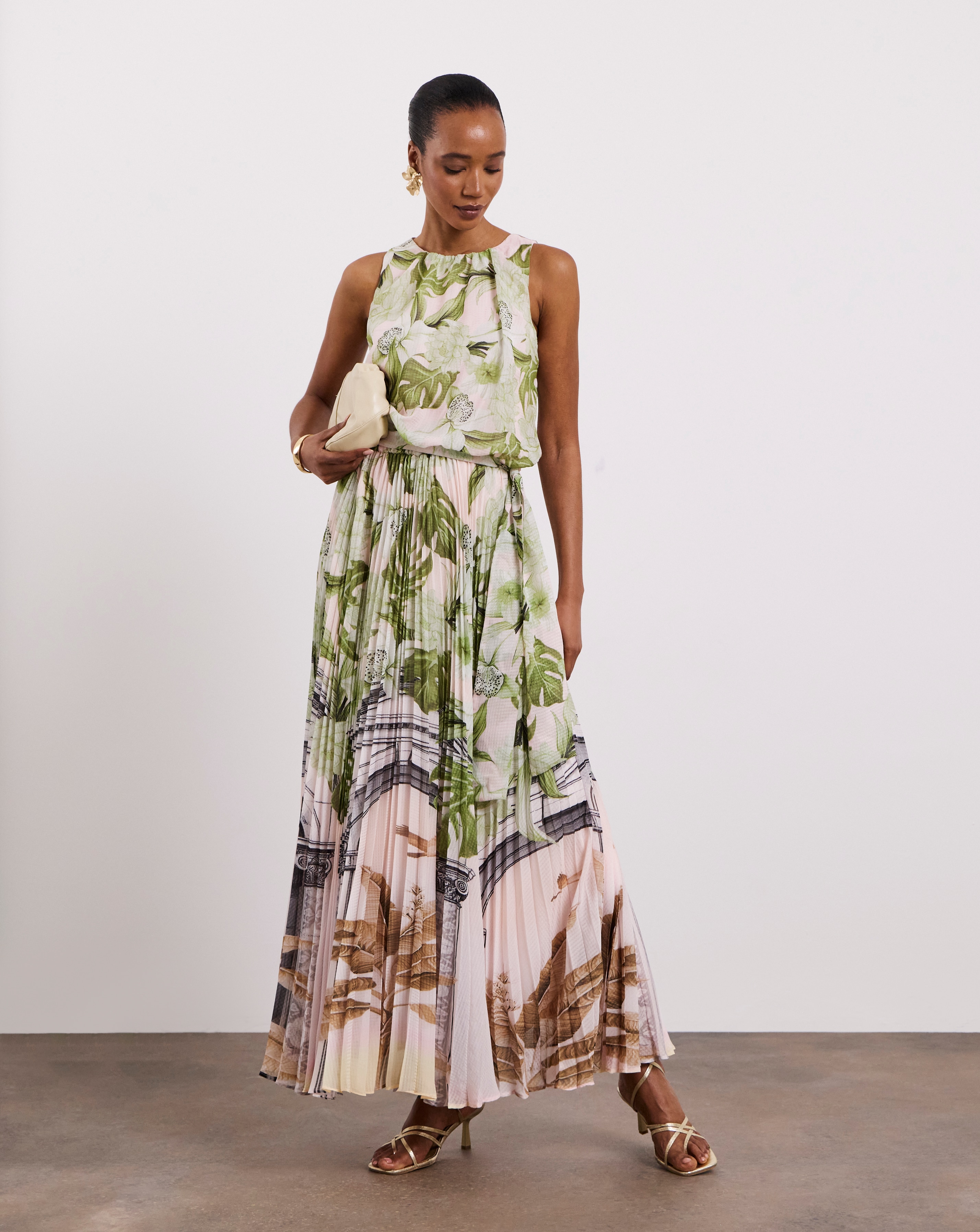 New In - Joanna Hope Printed Pleated Dress