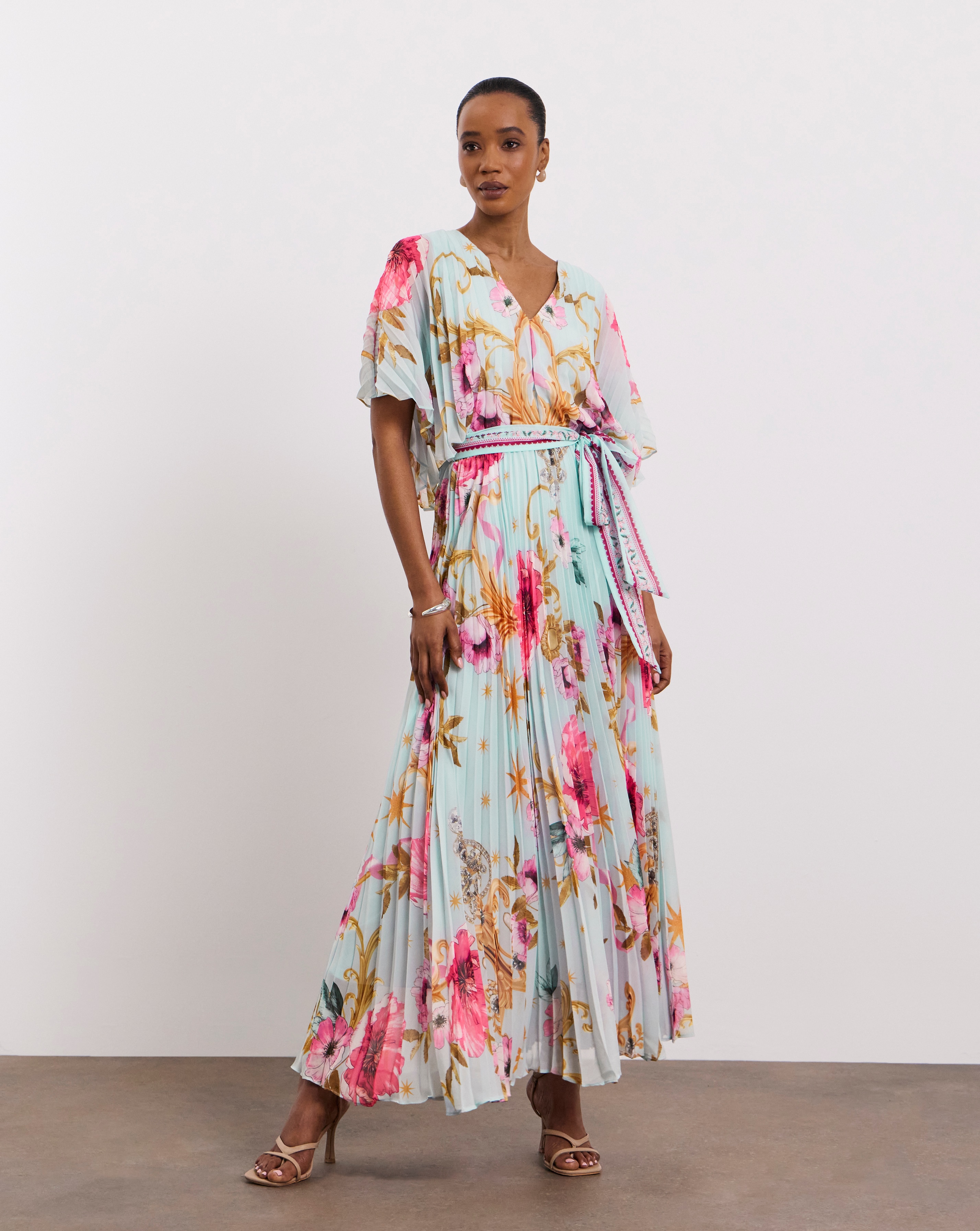 New In - Joanna Hope Printed Pleated Dress
