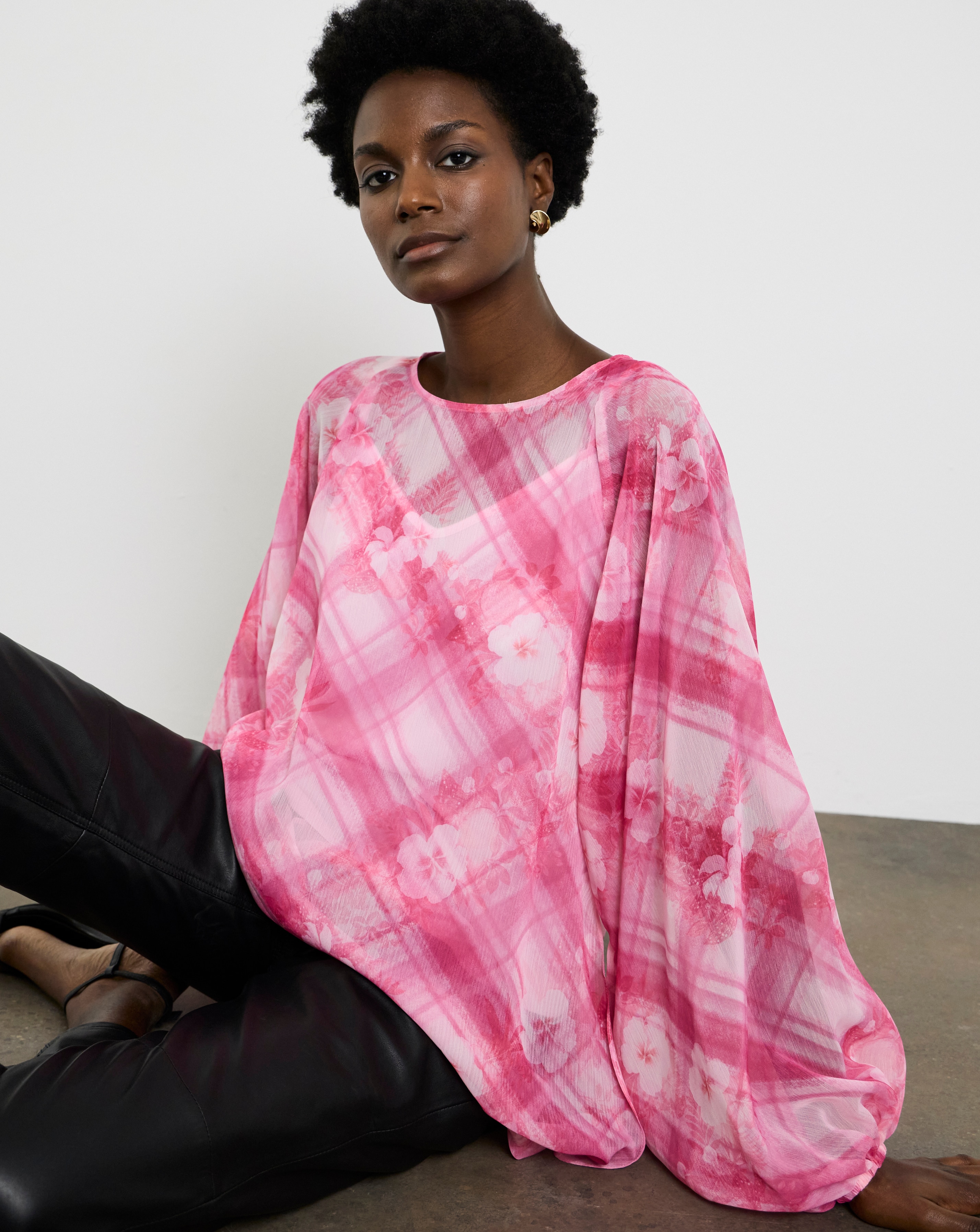 New In - Joanna Hope Check Print Blouse