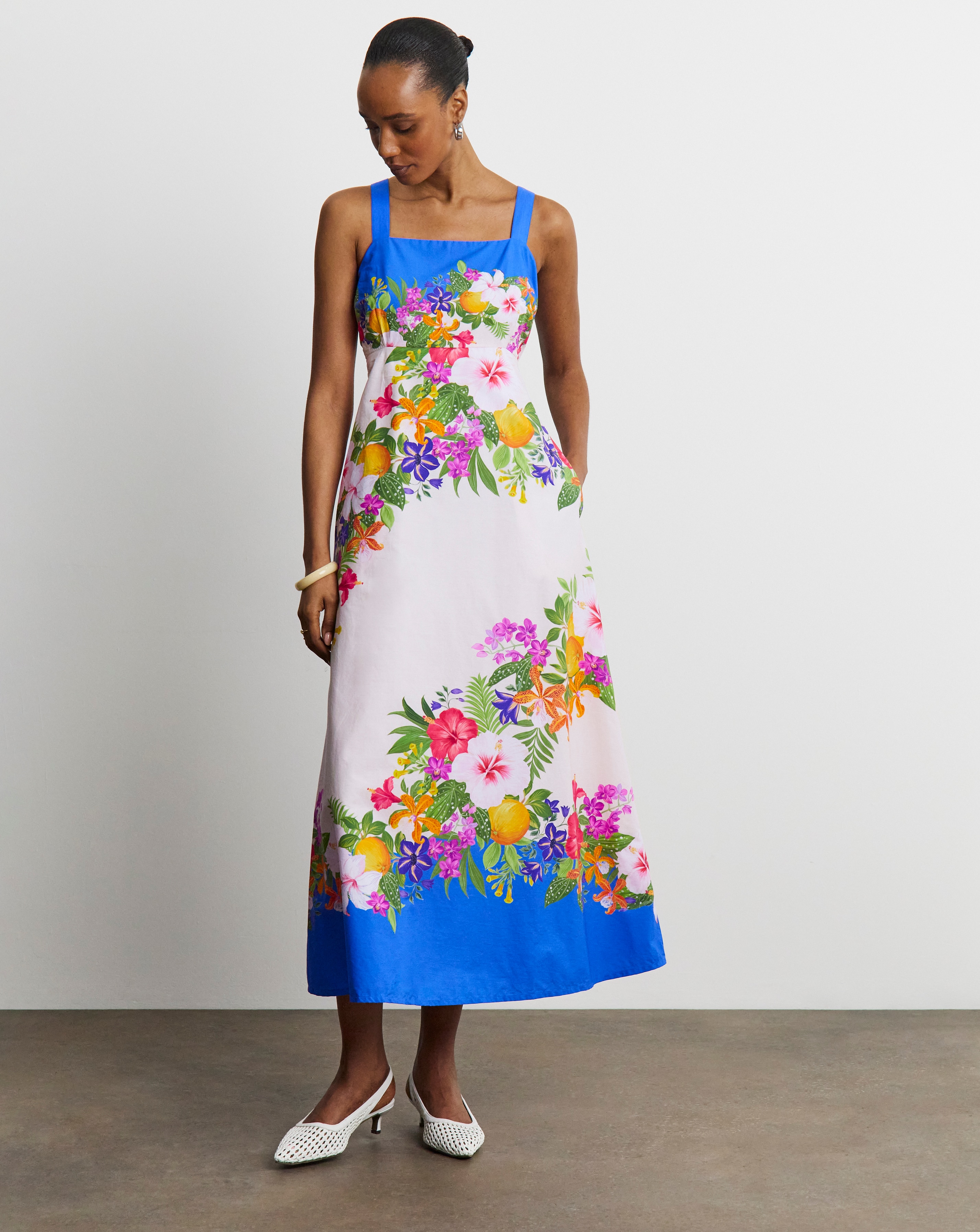 New In - Joanna Hope Printed Cotton Prom Dress