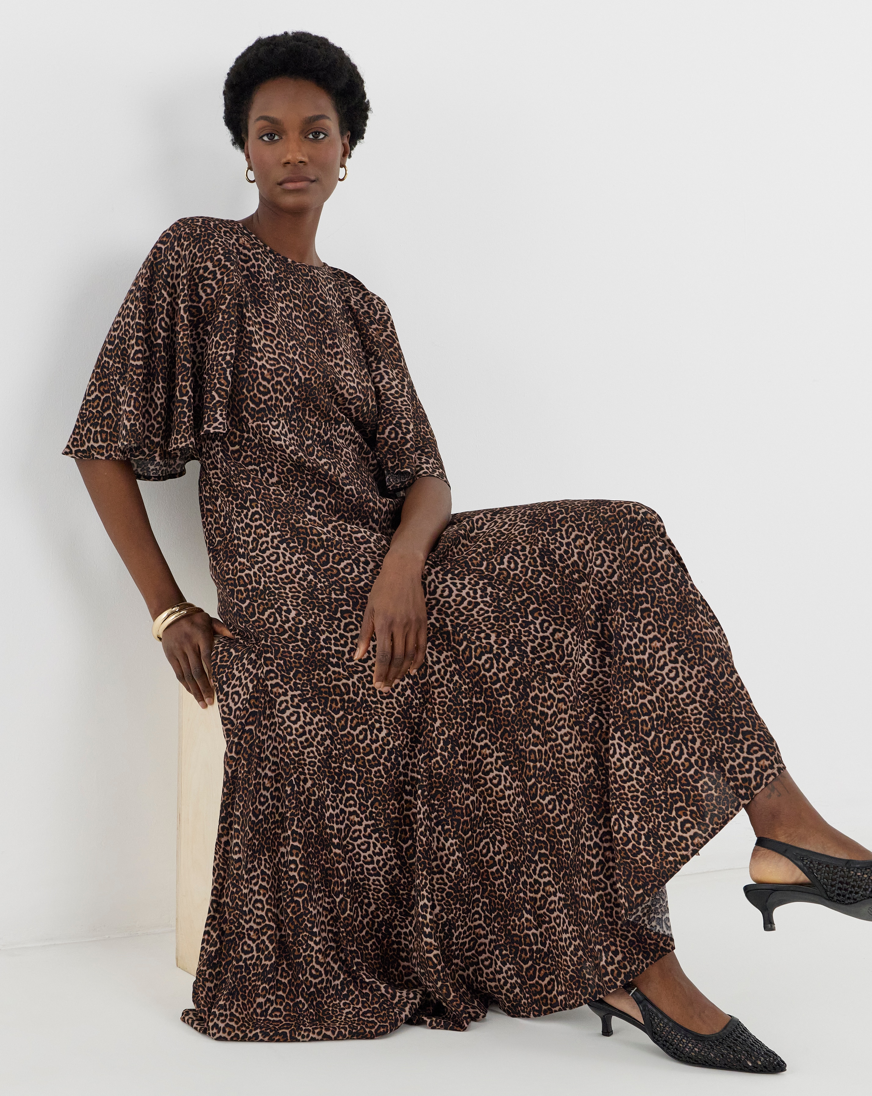 New In - Joanna Hope Animal Print Tea Dress