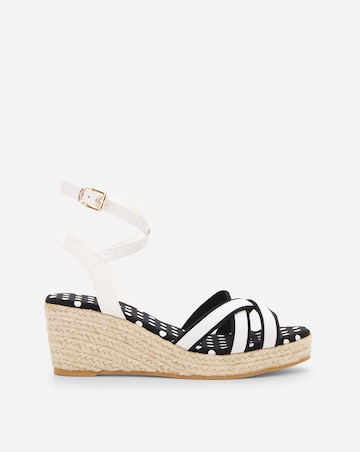 Ankle Wrap Wedge Espadrille Sandals Wide E Fit