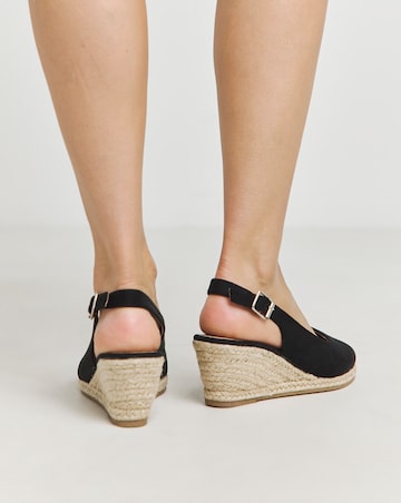 Slingback Wedge Espadrilles EEE Fit