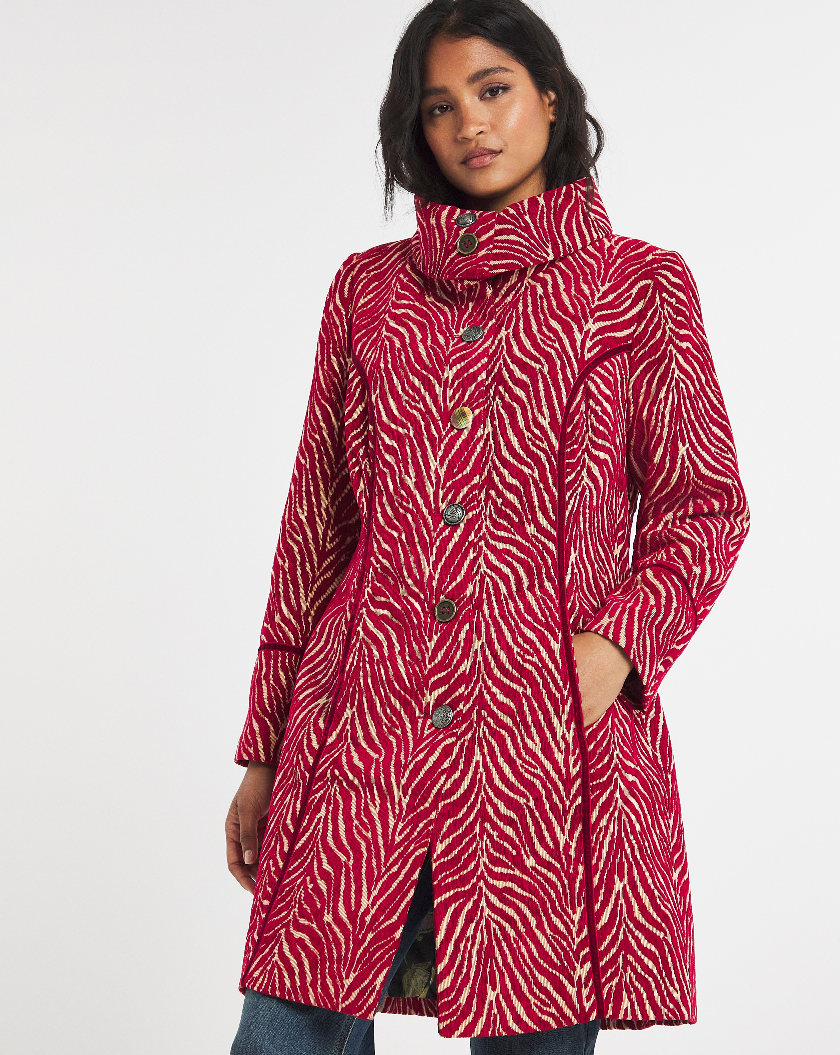 Joe Browns Jaquard Zebra Coat | JD Williams