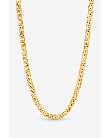 Inicio Men's Gold Plated Waterproof Curb Chain Necklace - Gift Pouch