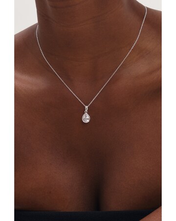 Inicio Silver Pear Bezel Pendant