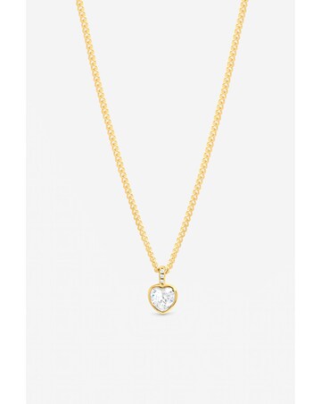 Inicio Gold Heart Bezel Necklace