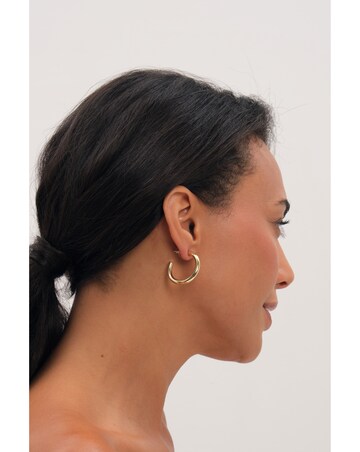 Inicio Gold Chubby Medium Hoop Earrings