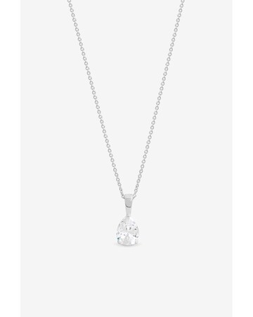 Simply Silver 925 Sterling Silver Pear Cut Pendant - Gift Pouch