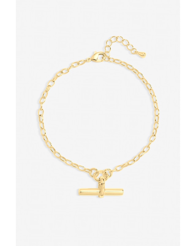 Inicio Gold T-Bar Bracelet - Gift Pouch
