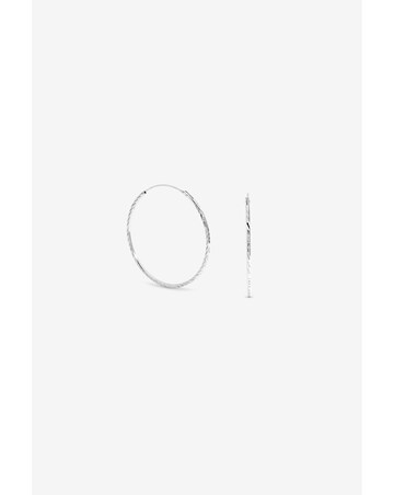 Simply Silver 925 Sterling Silver 20mm Sleeper Hoop Earrings