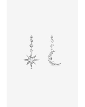 Inicio Silver Mismatch Celestial Earrings