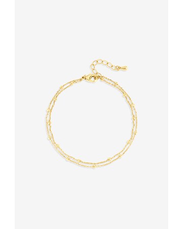 Inicio Gold Double Row Station Bracelet