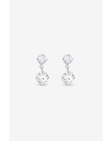 Simply Silver 925 Sterling Silver Crystal Drop Earrings